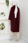 SELCAN STANDART BEDEN KADIN KABAN Bordo