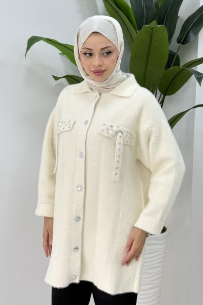 TANSU TRİKO HIRKA Ekru