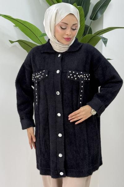 TANSU TRİKO HIRKA Siyah