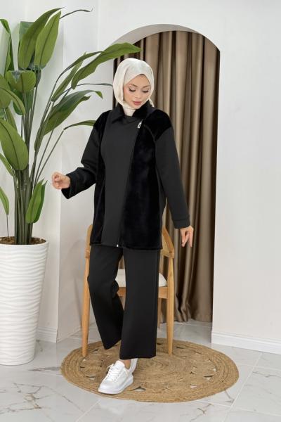 TUĞÇE TESETTÜR TAKIM  Siyah