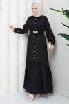 ÜMRAN TESETTÜR ELBİSE Siyah