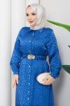 ÜMRAN TESETTÜR ELBİSE Mavi