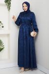 ZERRİN TESETTÜR ELBİSE Lacivert