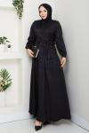 ZERRİN TESETTÜR ELBİSE Siyah