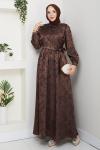 ZERRİN TESETTÜR ELBİSE Kahve