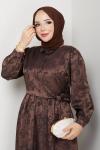 ZERRİN TESETTÜR ELBİSE Kahve