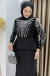 PRENSES TESETTÜR ABİYE ELBİSE Siyah