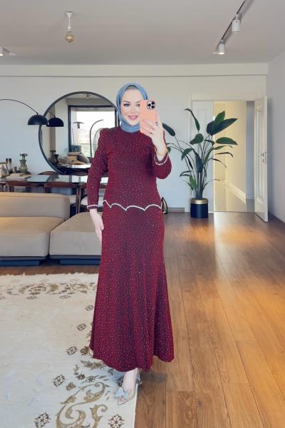 DERYA ABİYE ELBİSE  Kırmızı