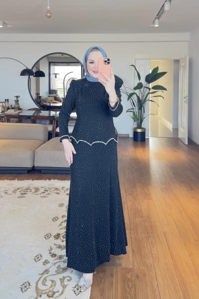 DERYA ABİYE ELBİSE  Siyah