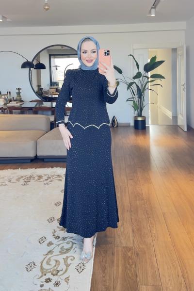 DERYA ABİYE ELBİSE  Lacivert