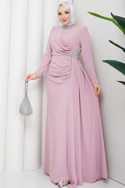 REZZAN ABİYE ELBİSE Pembe