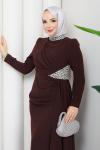 REZZAN ABİYE ELBİSE Kahve