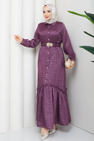 ÜMRAN TESETTÜR ELBİSE Violet