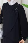 SULTAN ETEKLİ TAKIM  Siyah