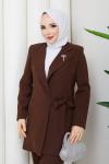 MELODİ CEKET PANTOLON TAKIM Kahve