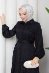 ASEL TESETTÜR ELBİSE Siyah