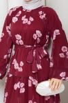 SANEM TESETTÜR ELBİSE Bordo