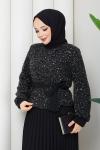 SUZAN ETEKLİ TAKIM Siyah