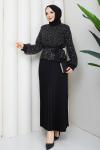 SUZAN ETEKLİ TAKIM Siyah