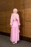 FİSTO TESETTÜR ELBİSE Pembe
