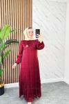 BEHİCE TESETTÜR ELBİSE Bordo