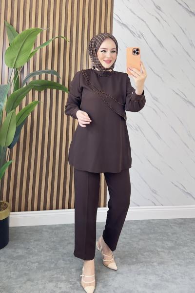 NEFİSE TESETTÜR TAKIM  Kahve