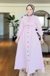 MİNA TESETTÜR ELBİSE Pembe