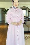 MİNA TESETTÜR ELBİSE Pembe
