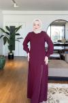 ÇİĞDEM TESETTÜR ELBİSE Bordo