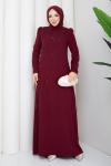 YEŞİM TESETTÜR ELBİSE  Bordo