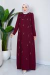 FUNDA TESETTÜR ELBİSE Bordo