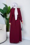 FUNDA TESETTÜR ELBİSE Bordo
