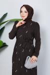 FUNDA TESETTÜR ELBİSE Kahve