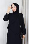 MEHTAP TESETTÜR ELBİSE Siyah