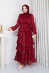 ÖMÜR TESETTÜR ELBİSE  Bordo