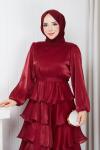 ÖMÜR TESETTÜR ELBİSE  Bordo