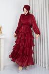 ÖMÜR TESETTÜR ELBİSE  Bordo
