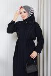 DİLAN TESETTÜR ELBİSE  Siyah
