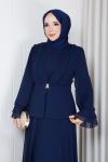 HİLAL TESETTÜR ABİYE TAKIM  Lacivert