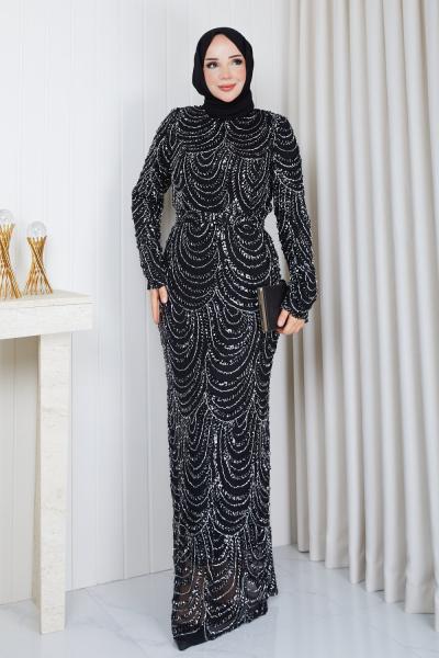 HAZAL TESETTÜR ABİYE Siyah
