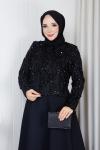 ZÜLAL TESETTÜR ABİYE TAKIM  Siyah