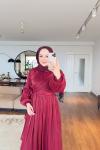 PELDA TESETTÜR ELBİSE  Bordo