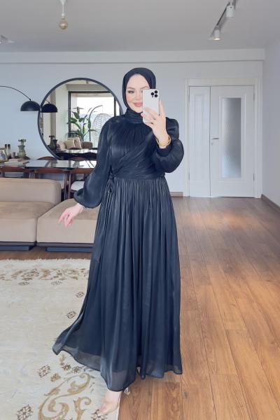 PELDA TESETTÜR ELBİSE Siyah