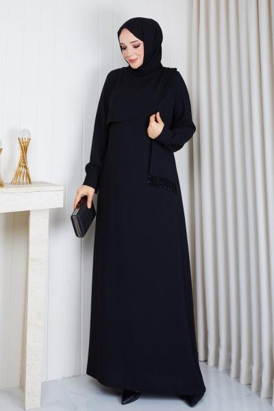 ECEM TESETTÜR ELBİSE  Siyah