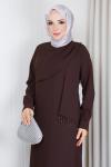 ECEM TESETTÜR ELBİSE  Kahve