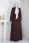 ECEM TESETTÜR ELBİSE  Kahve