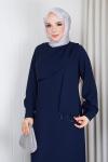 ECEM TESETTÜR ELBİSE  Lacivert
